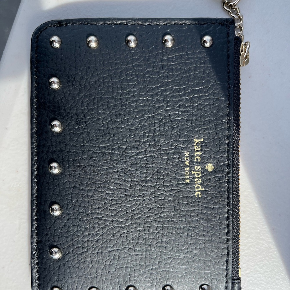 Kate Spade Black Wallet with Silver Accents
